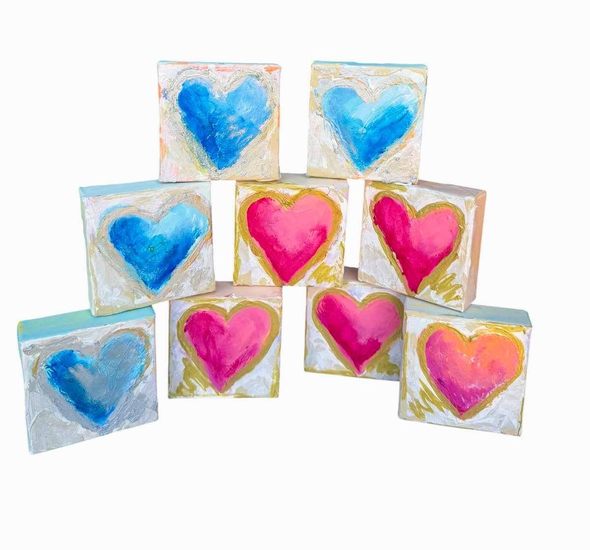 Heart 4x4 painting by Tracee Gentry Matthews, view 3