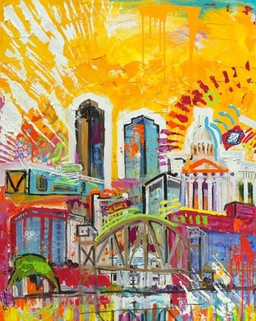 Little Rock, 8x10 inch matted canvas print by Tracee Gentry Matthews