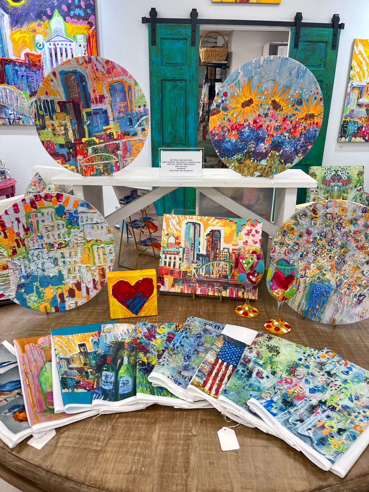 Poppies tea towel by Tracee Gentry Matthews, second view
