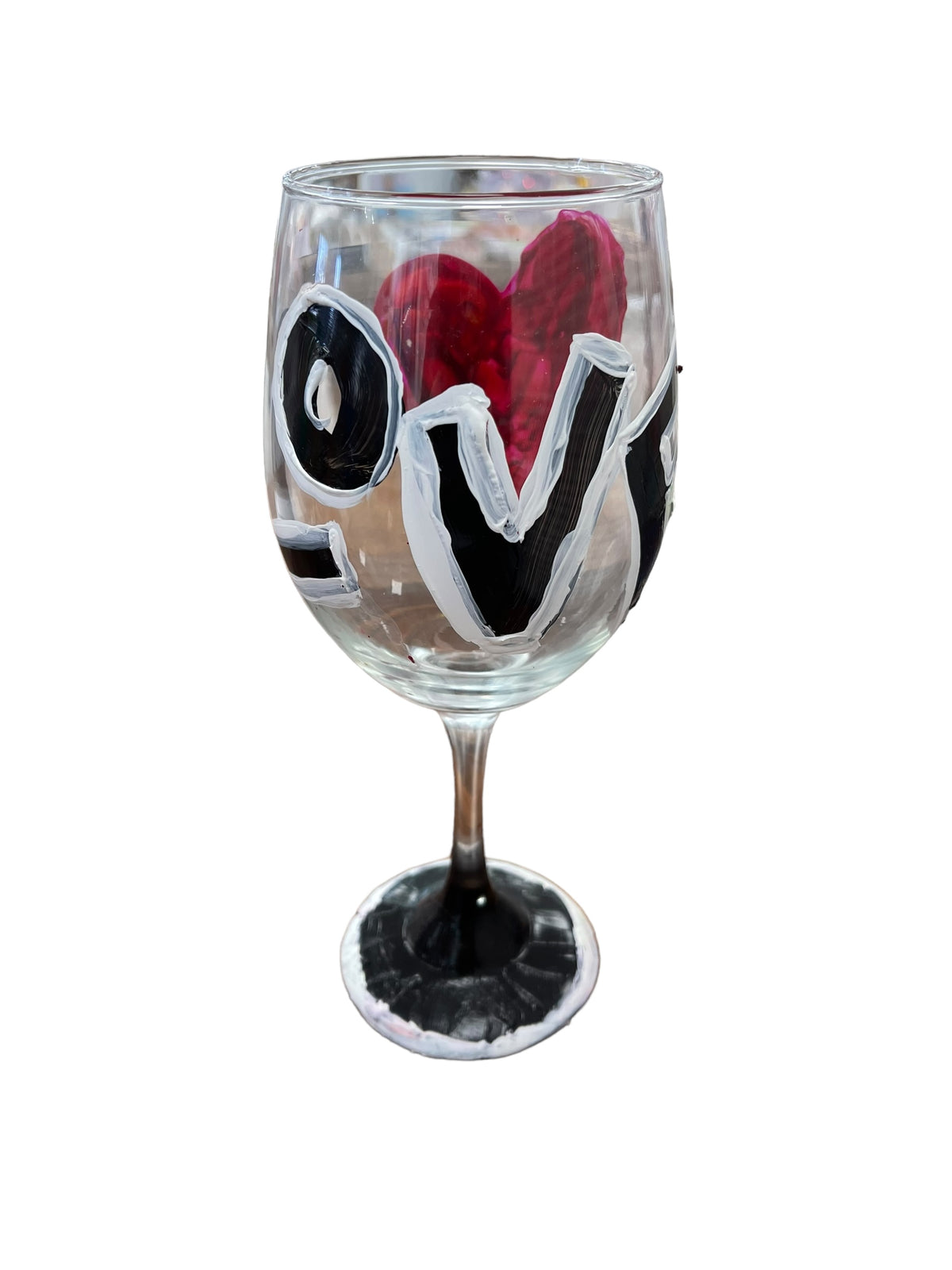 Hand-painted wine glasses N by Tracee Gentry Matthews, view 4