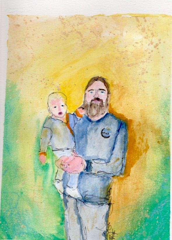 Commissioned watercolor sketch by Tracee Gentry Matthews, #45