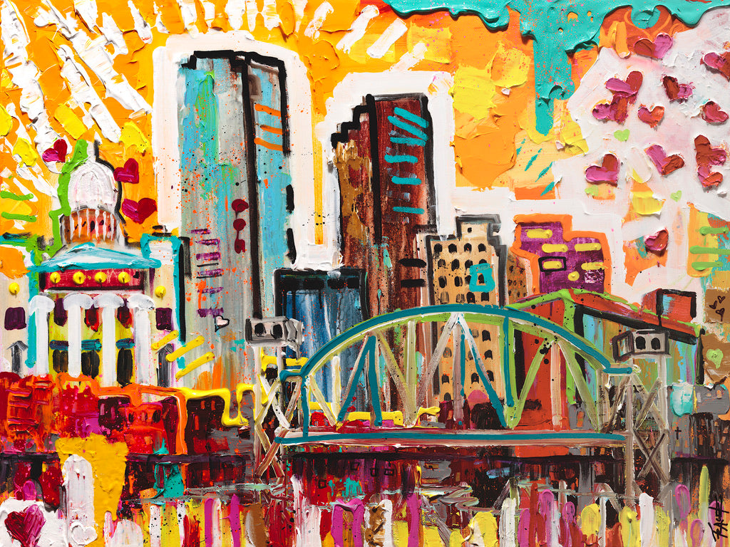 Little Rock, 8x10 inch matted canvas print by Tracee Gentry Matthews