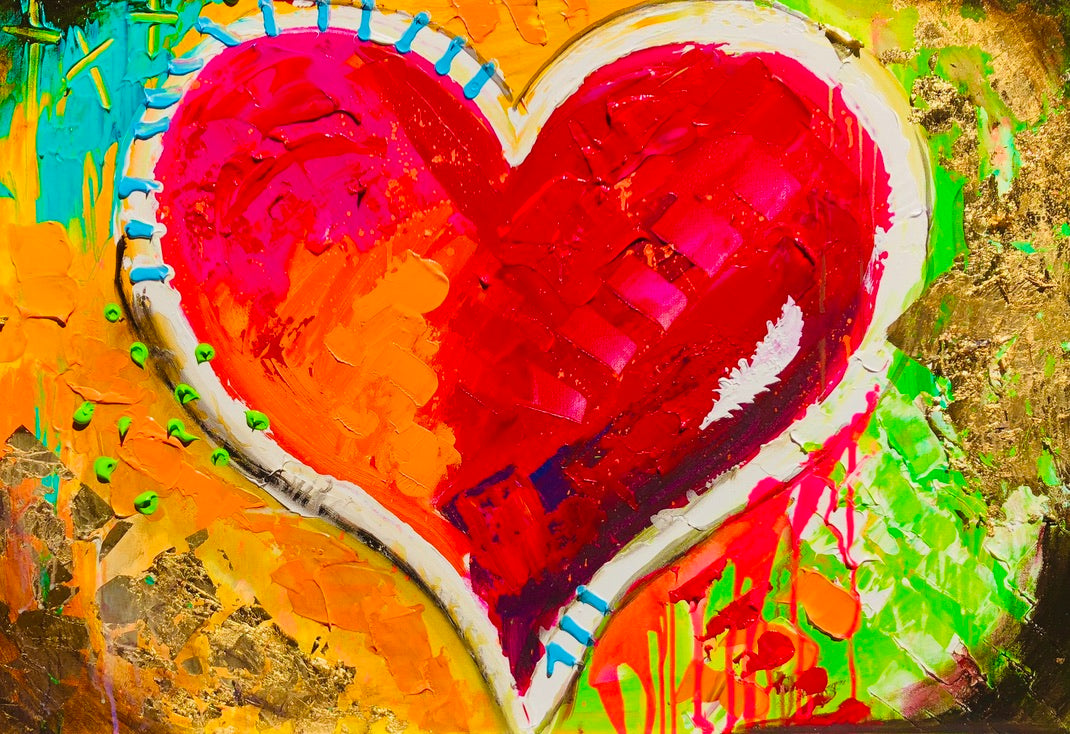 Heart, 8x10 inch matted canvas print by Tracee Gentry Matthews
