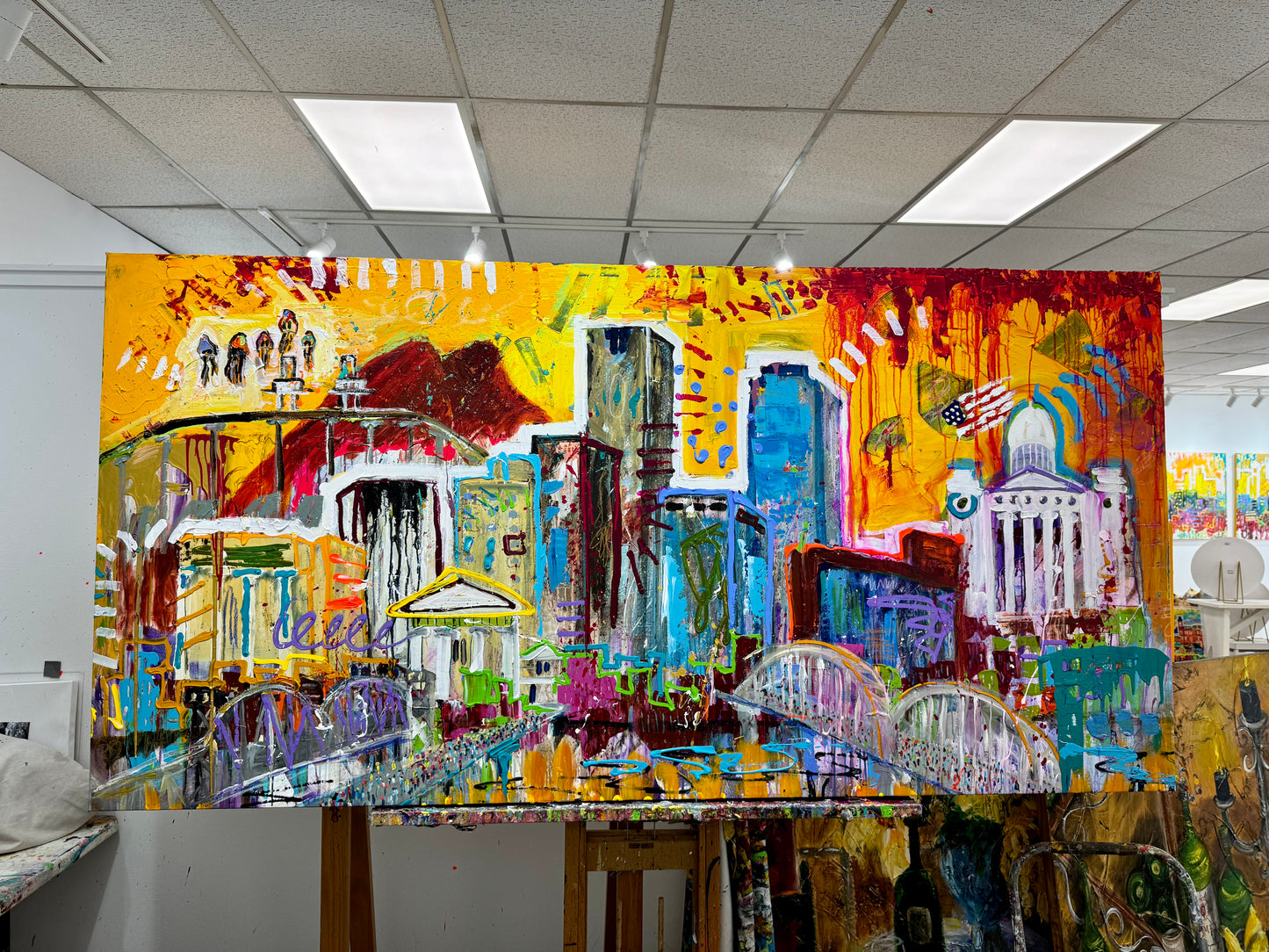 I Love Little Rock 48x84 inch painting by Tracee Gentry Matthews, second view