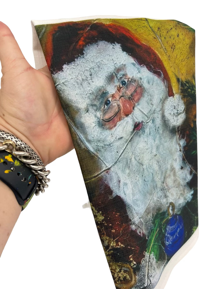 Christmas Santa tea towel B by Tracee Gentry Matthews, second view