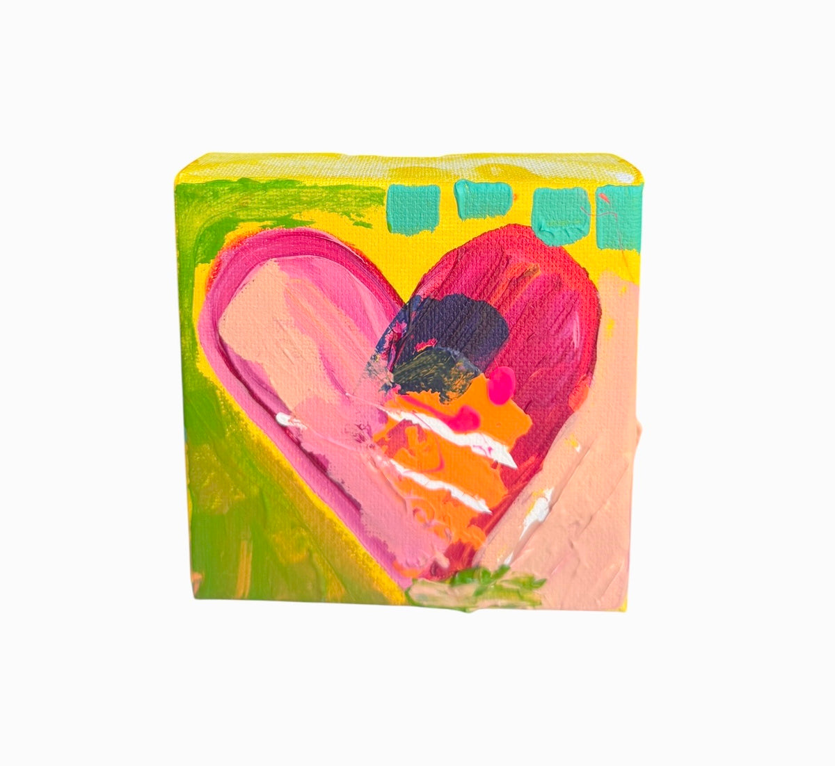 Heart, 4x4 inch small original painting by Tracee Gentry Matthews