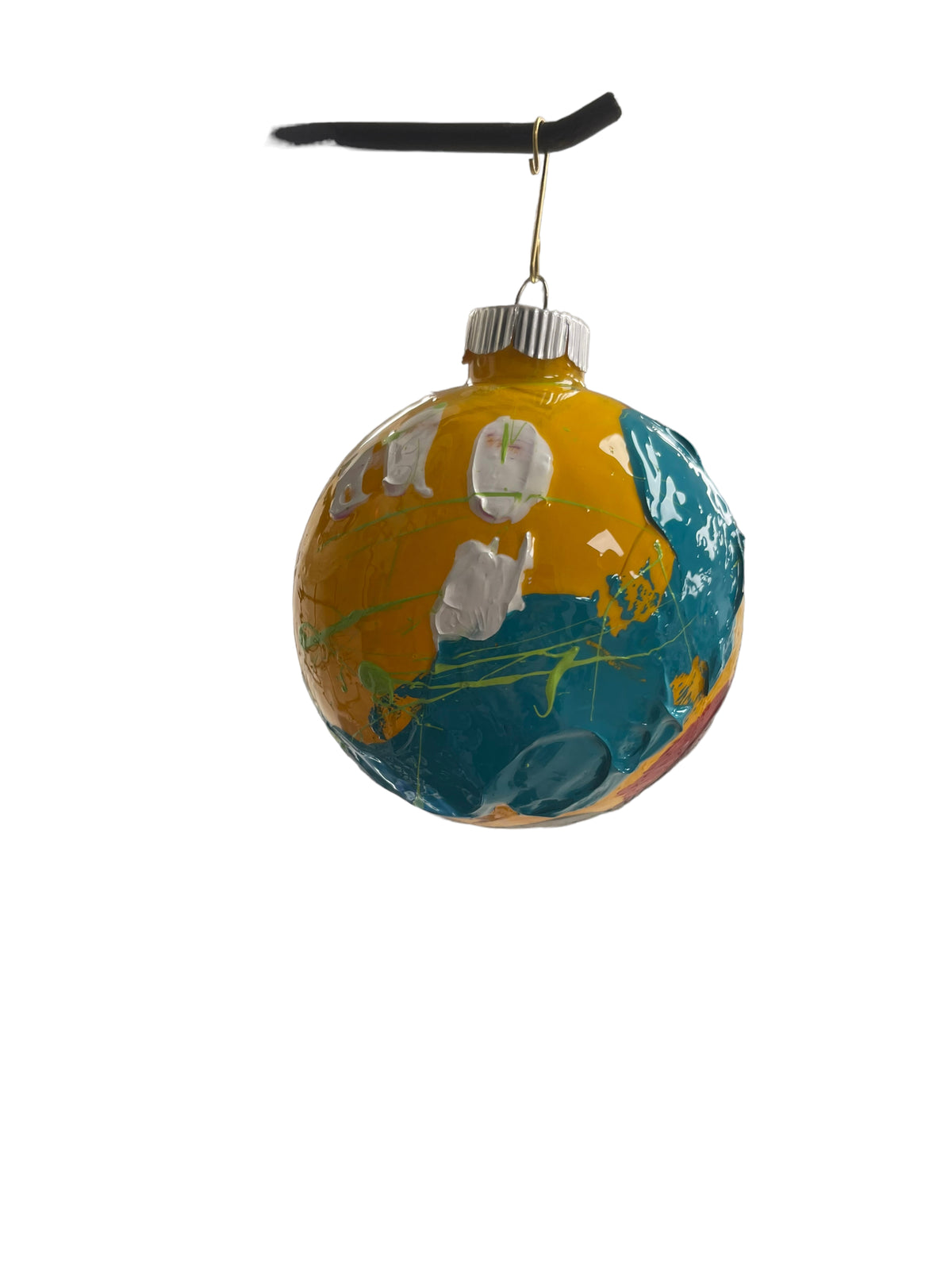 Glass Christmas ornament L by Tracee Gentry Matthews, second view
