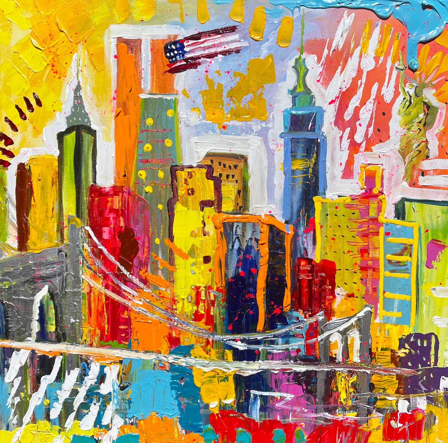New York City, 8x10 inch matted canvas print by Tracee Gentry Matthews