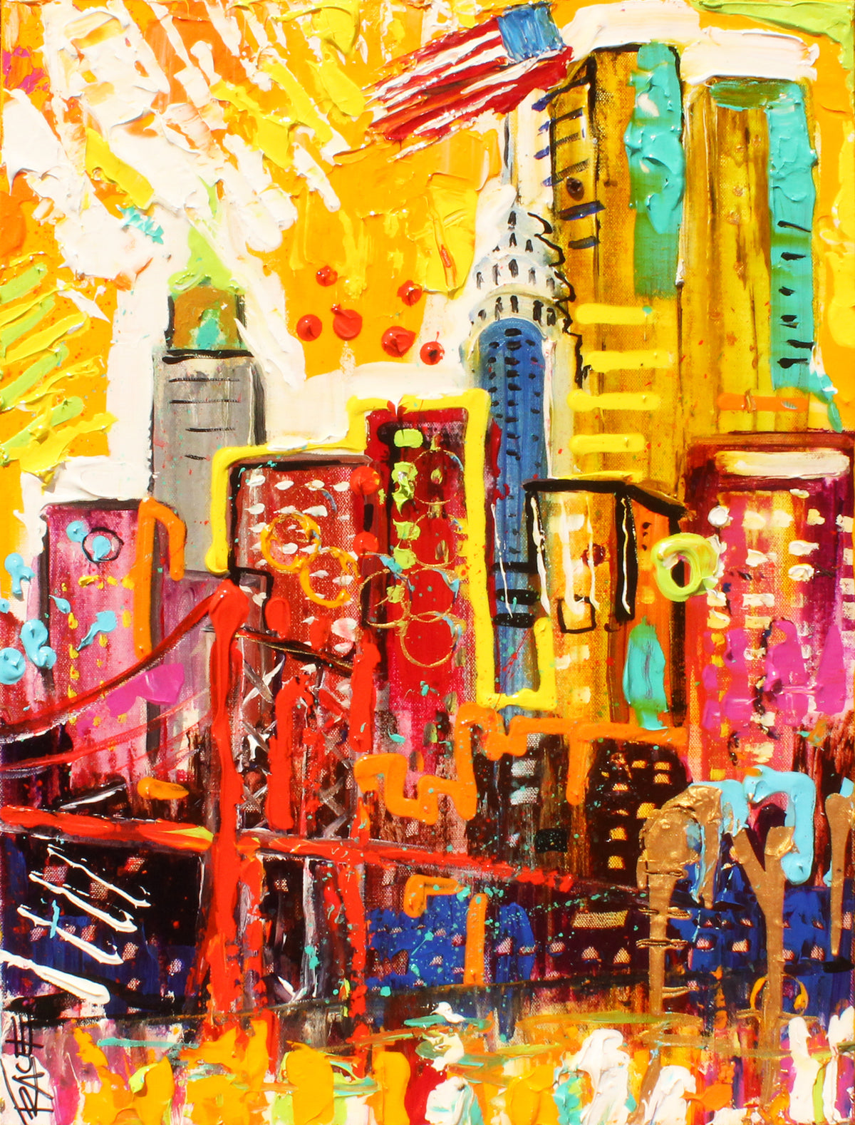 New York City, 8x10 inch matted canvas print by Tracee Gentry Matthews