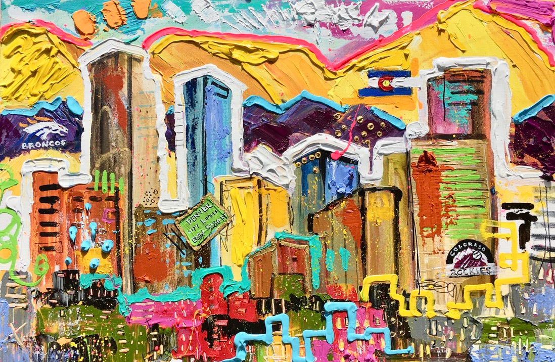 Denver, Colorado, 8x10 inch matted canvas print by Tracee Gentry Matthews