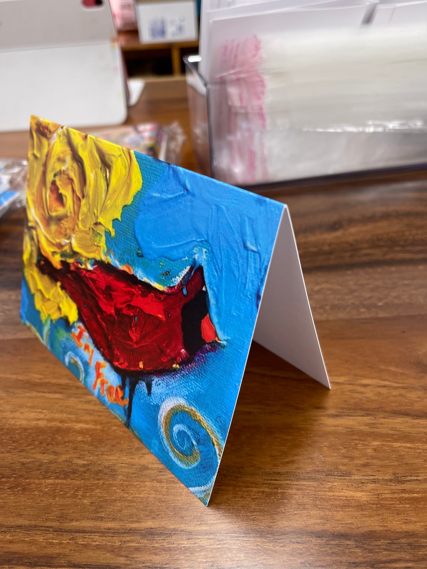 Cardinal art card by Tracee Gentry Matthews, view 6