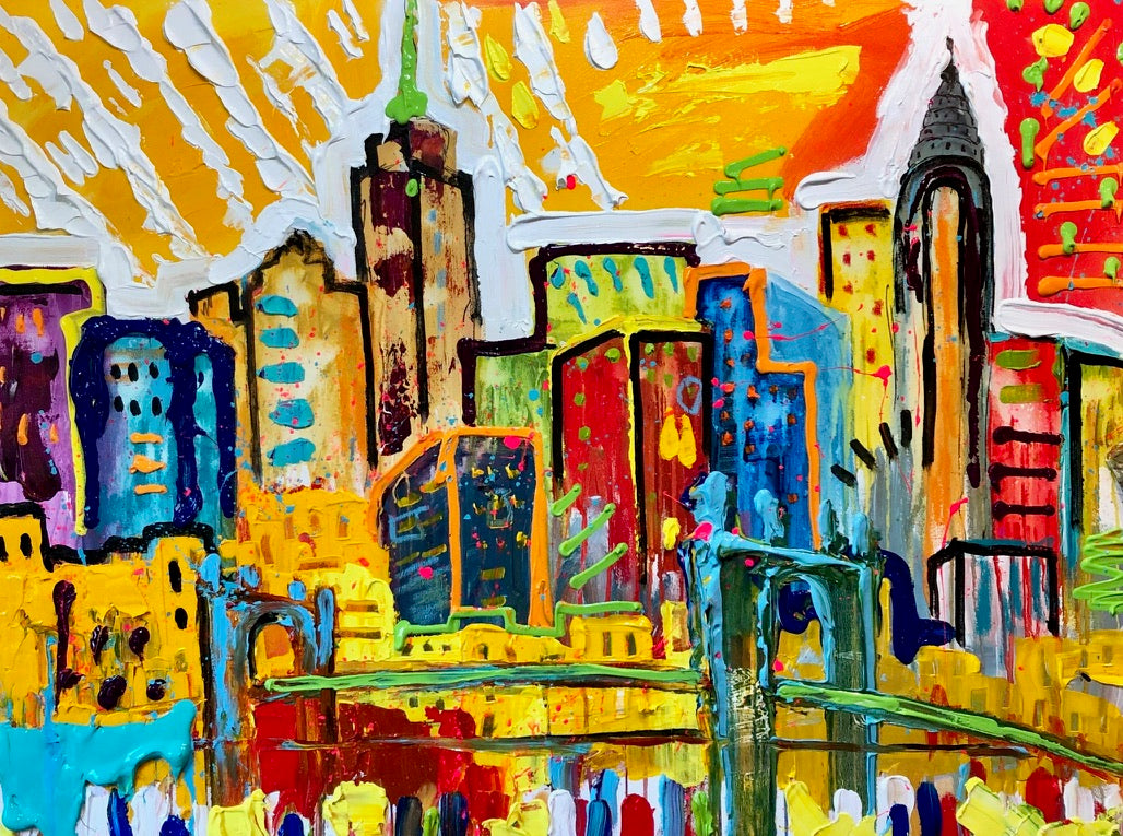New York City, 8x10 inch matted canvas print by Tracee Gentry Matthews
