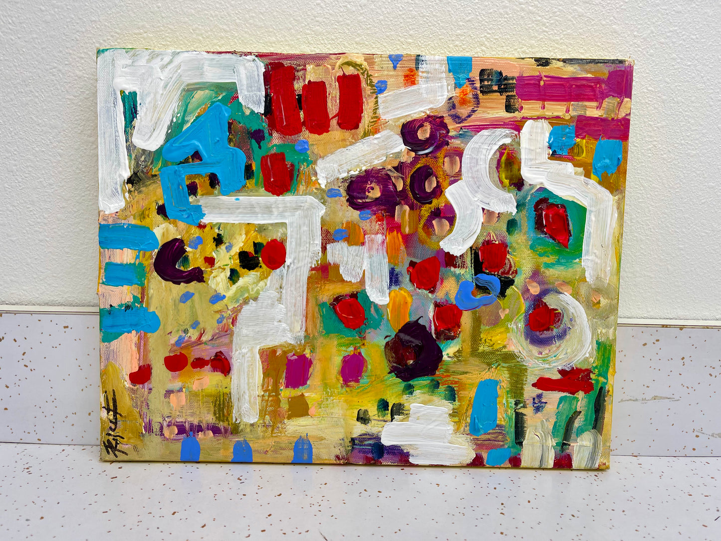 Abstract Color, 11x14 inch original painting by Tracee Gentry Matthews
