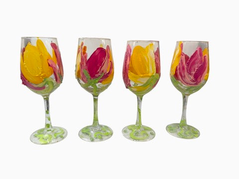 Tulip wine glass by Tracee Gentry Matthews, view 3