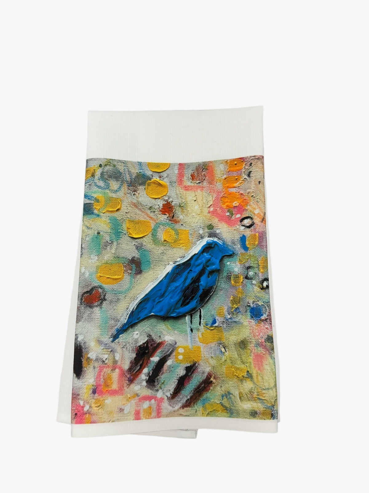Bluebird tea towel by Tracee Gentry Matthews