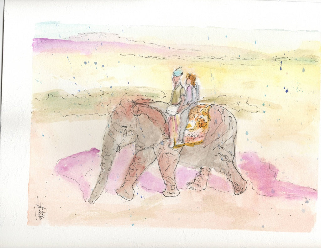 Commissioned watercolor sketch by Tracee Gentry Matthews, #21