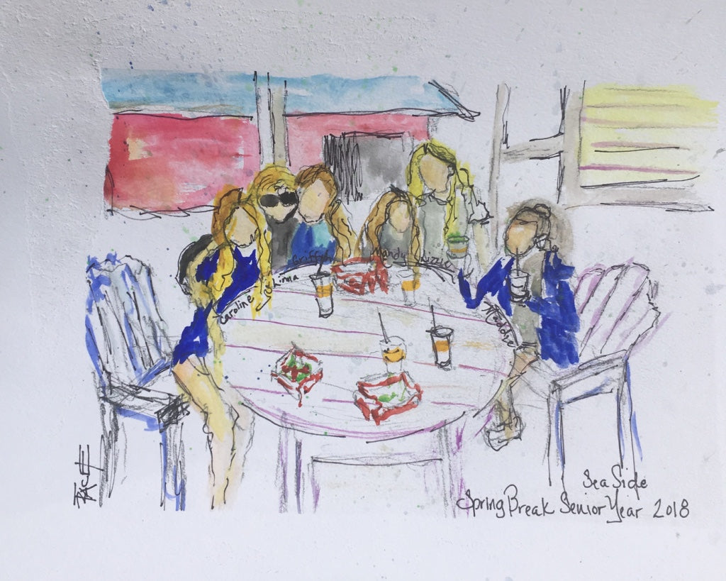 Commissioned watercolor sketch by Tracee Gentry Matthews, #24