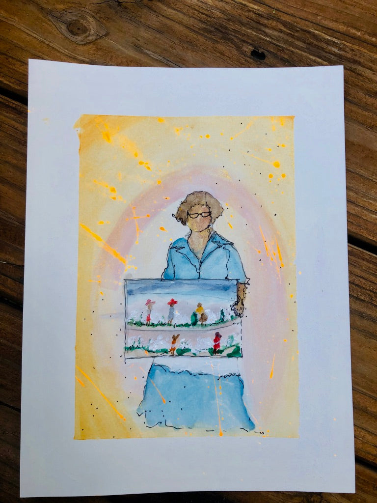 Commissioned watercolor sketch by Tracee Gentry Matthews, #13