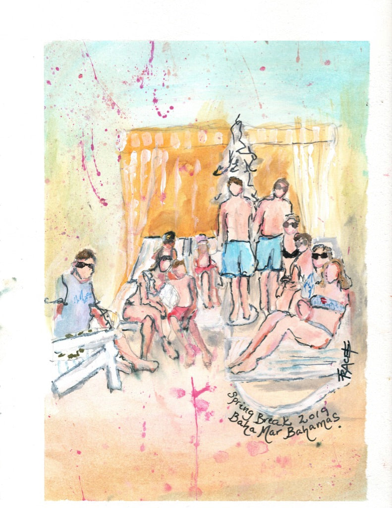 Commissioned watercolor sketch by Tracee Gentry Matthews, #15