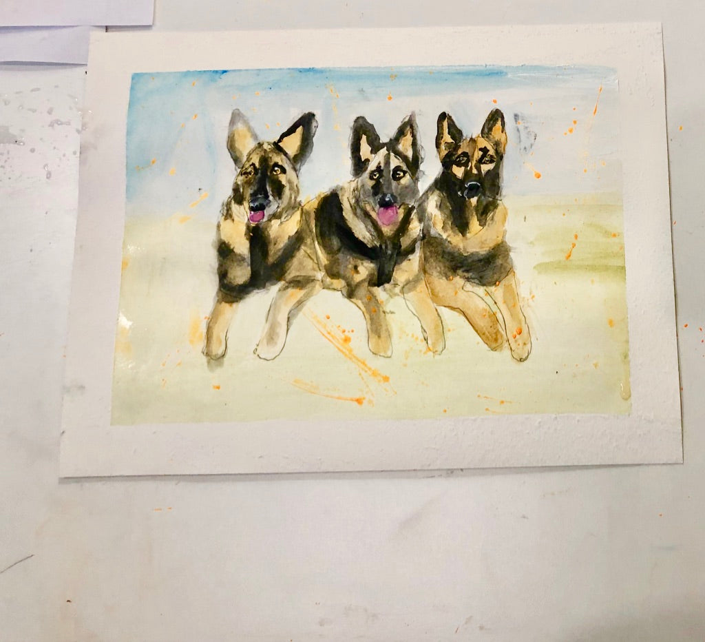 Commissioned watercolor sketch by Tracee Gentry Matthews, #12