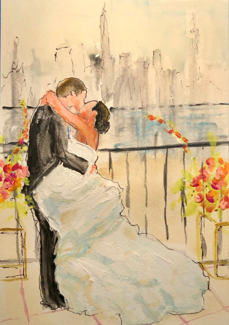 Commissioned watercolor sketch by Tracee Gentry Matthews, #8