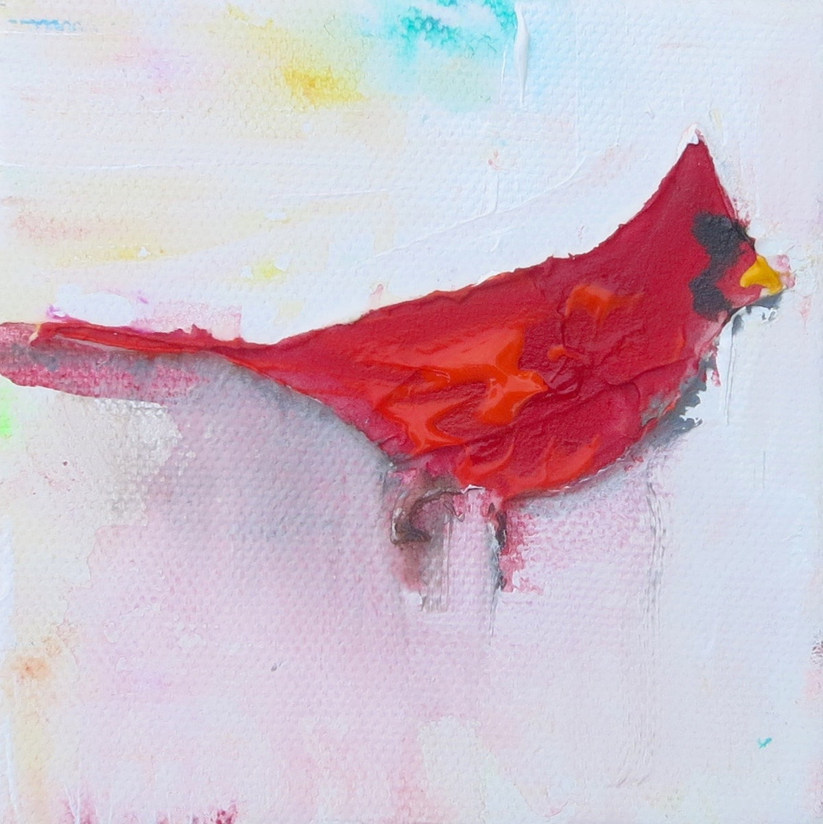 Cardinal coasters, set of 4, from an original painting by Tracee Gentry Matthews