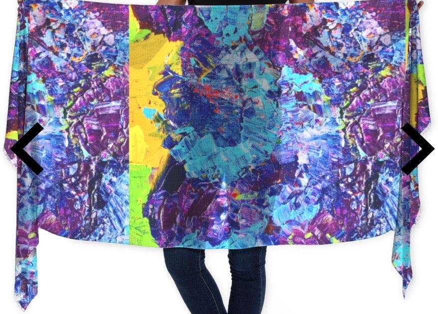 Susan art scarf by Tracee Gentry Matthews, second view