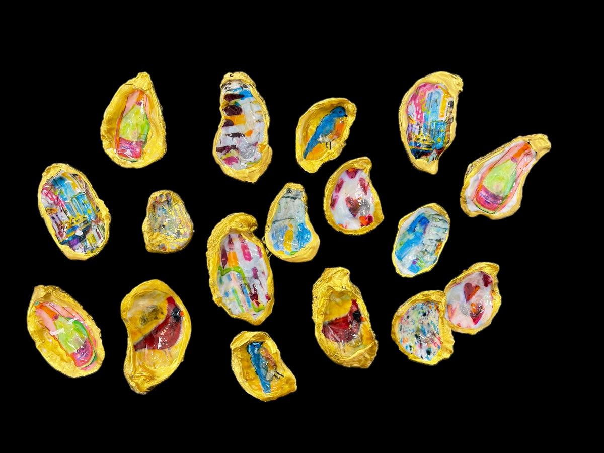 Painted Oyster Shells