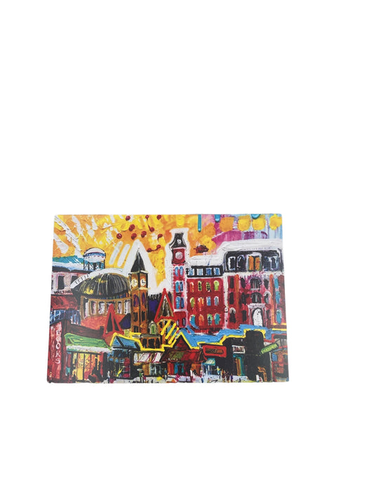 University of Arkansas at Fayetteville and Bentonville art card by Tracee Gentry Matthews