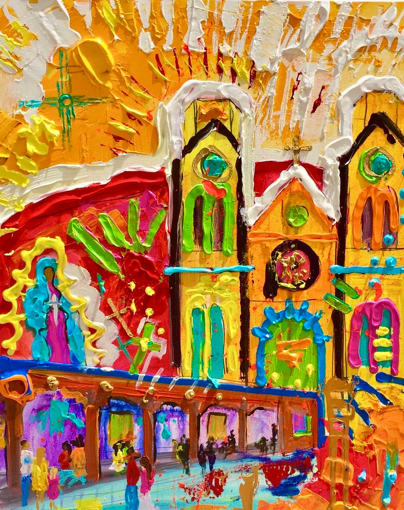 Santa Fe, New Mexico, 8x10 inch matted canvas print by Tracee Gentry Matthews