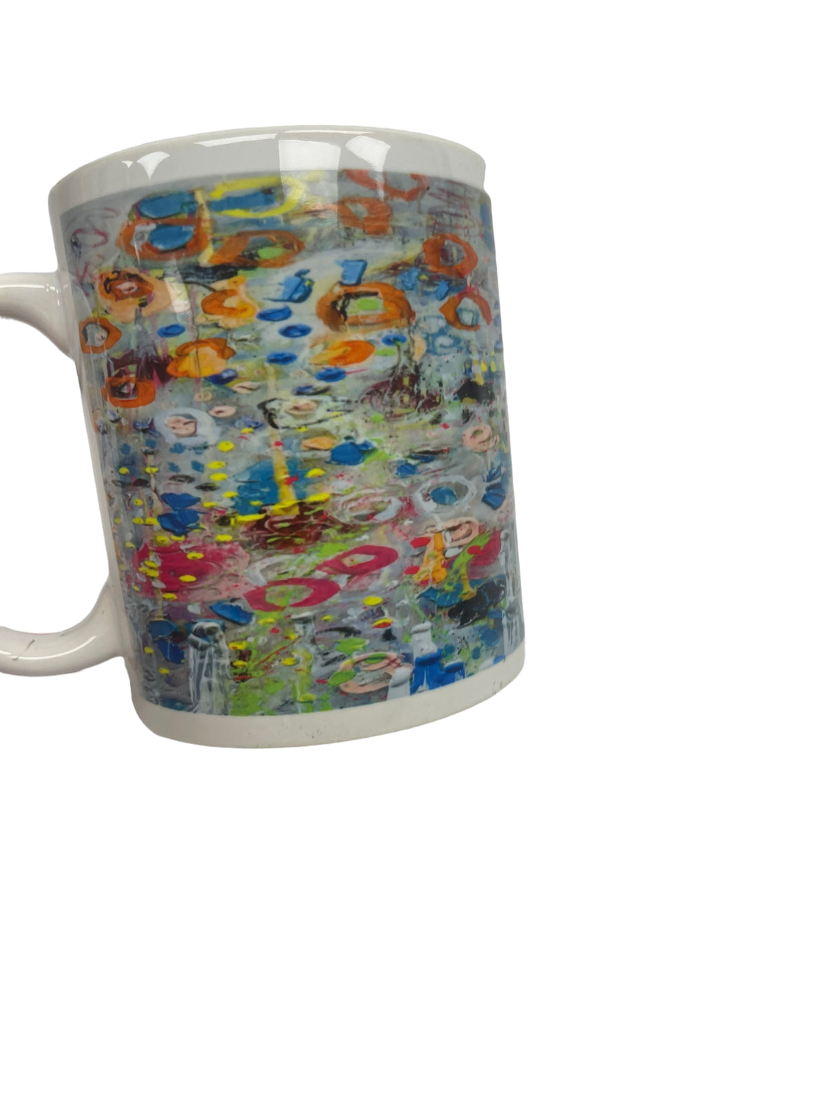 Abstract floral mug by Tracee Gentry Matthews, view 2