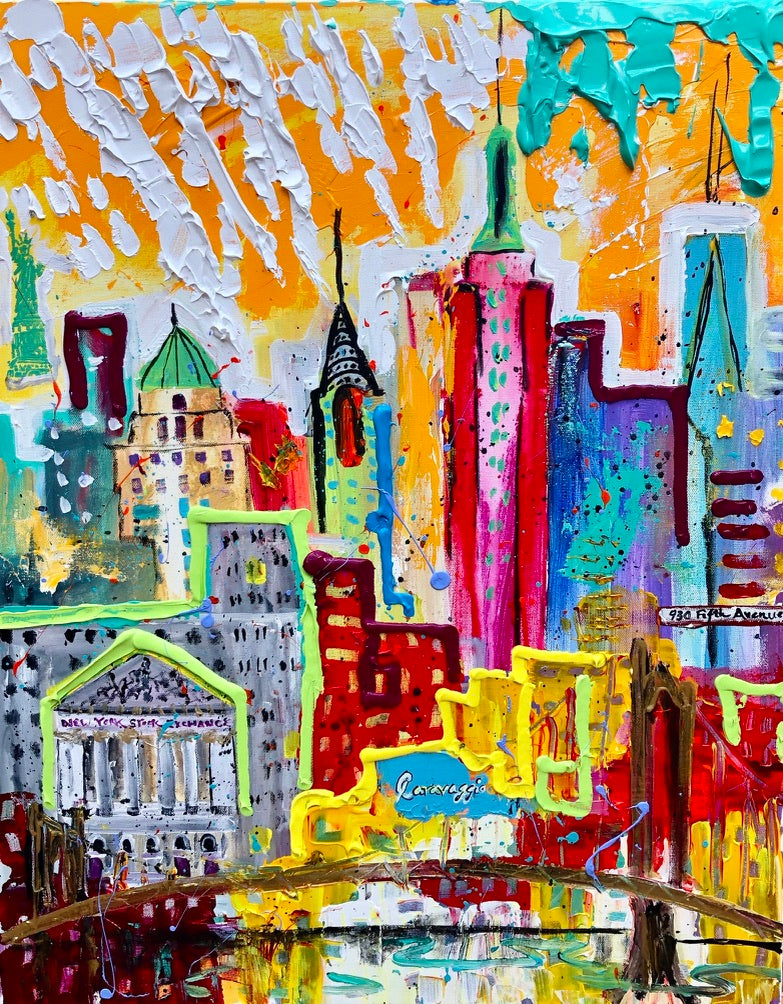 New York City, 8x10 inch matted canvas print by Tracee Gentry Matthews