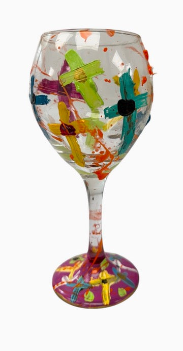 Cross wine glass by Tracee Gentry Matthews, view 2
