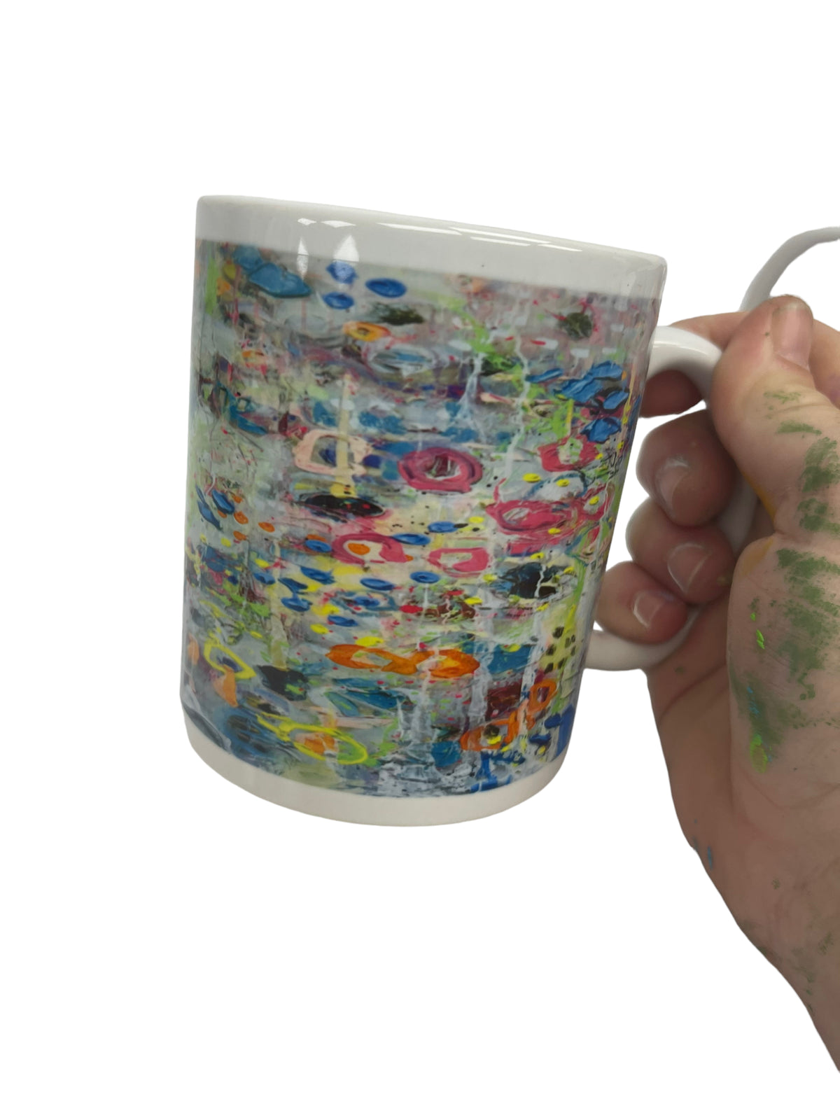 Abstract floral coffee mug with art by Tracee Gentry Matthews