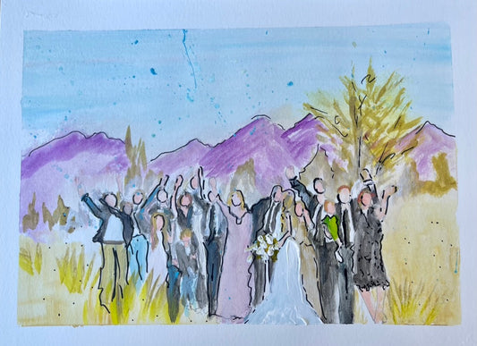 Commissioned watercolor sketch by Tracee Gentry Matthews, #43