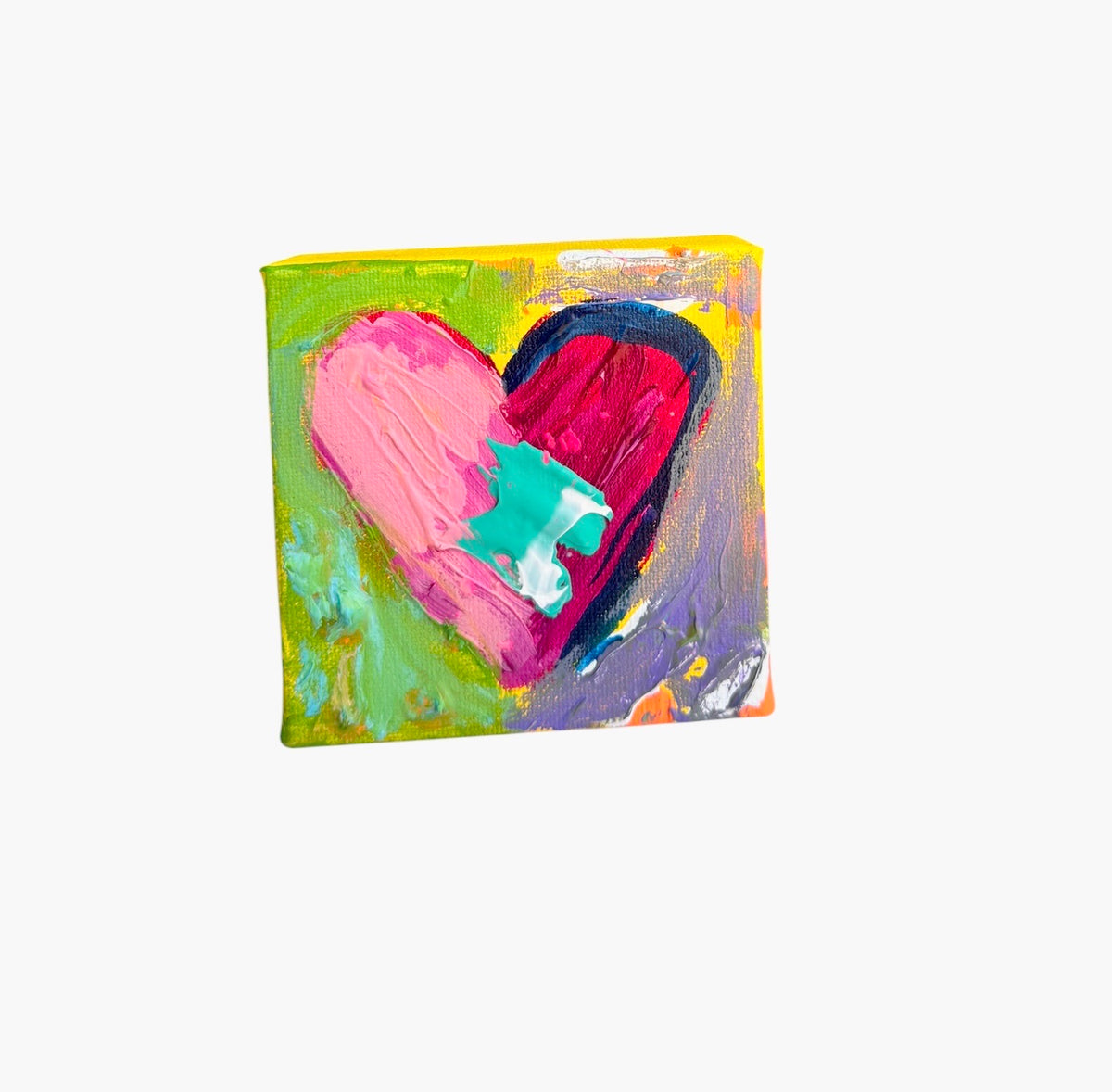 Heart, 4x4 inch small original painting by Tracee Gentry Matthews