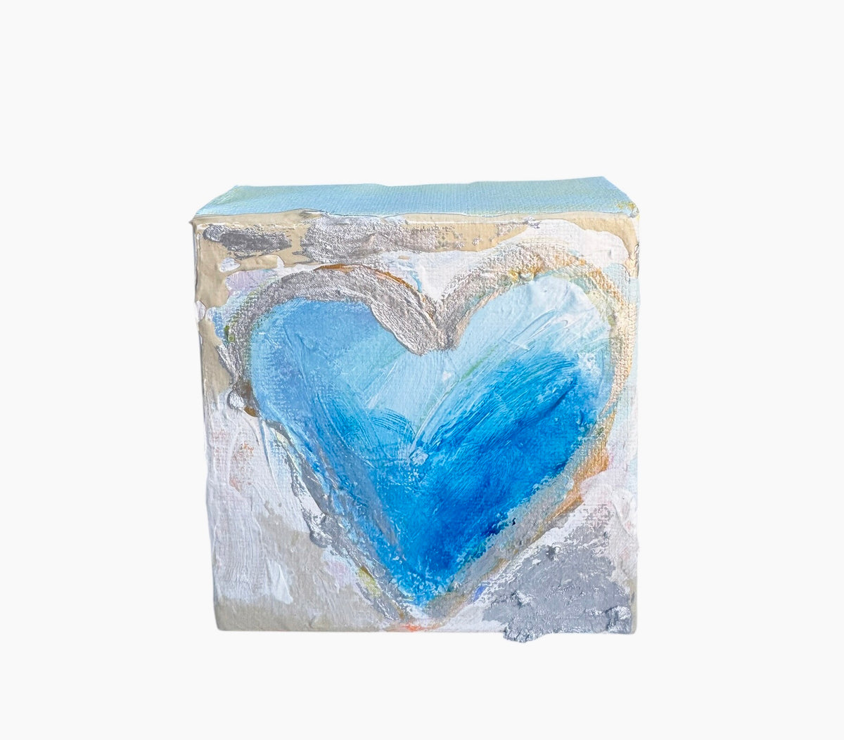 Heart, 4x4 inch small original painting by Tracee Gentry Matthews