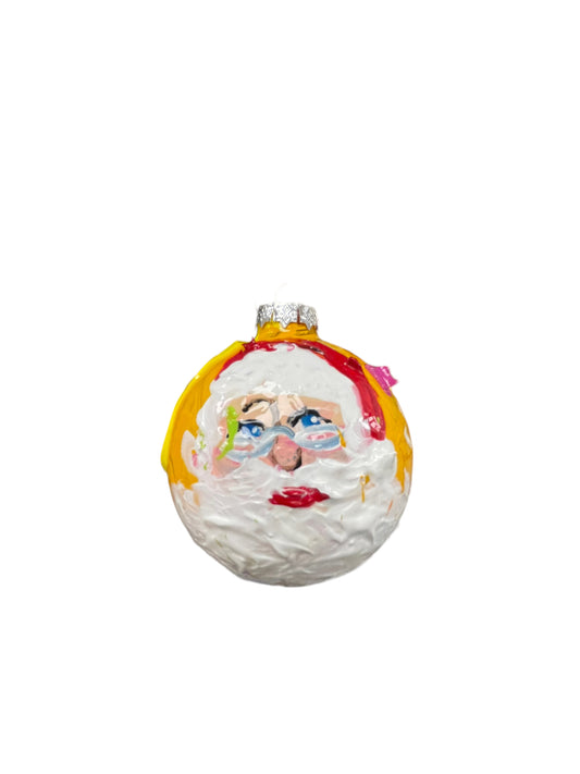 Hand-painted glass Christmas ornament Q, 3.5 inch, by Tracee Gentry Matthews