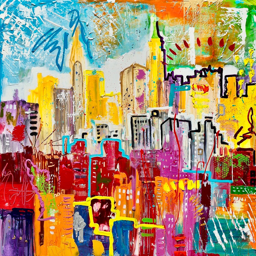 New York City, 8x10 inch matted canvas print by Tracee Gentry Matthews