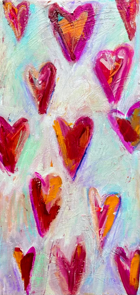 Heart of Hearts, 10x8 inch small original painting by Tracee Gentry Matthews