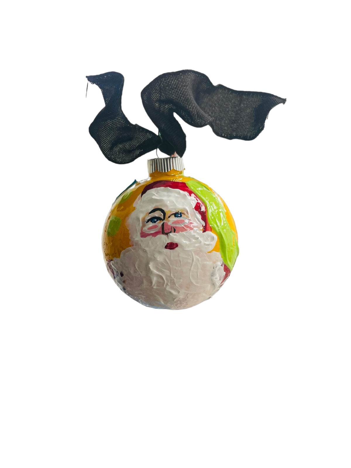 Hand-painted glass Christmas ornament Y, 4.5 inch, by Tracee Gentry Matthews