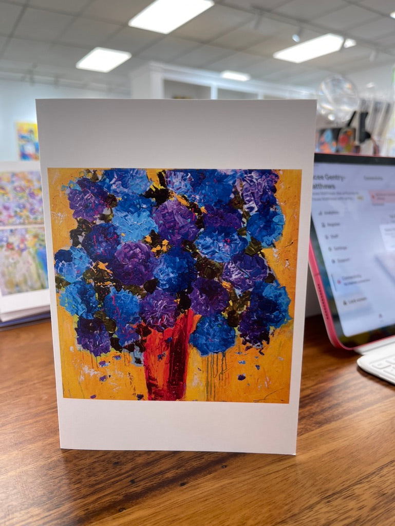 Hydrangea art card with envelope by Tracee Gentry Matthews