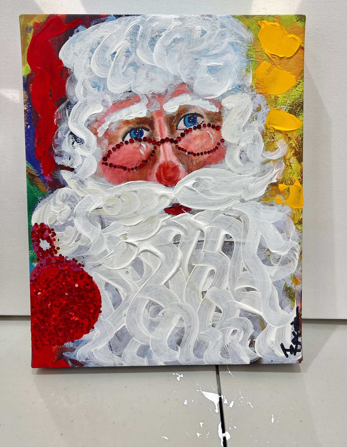 Santa with Ruby Glasses
