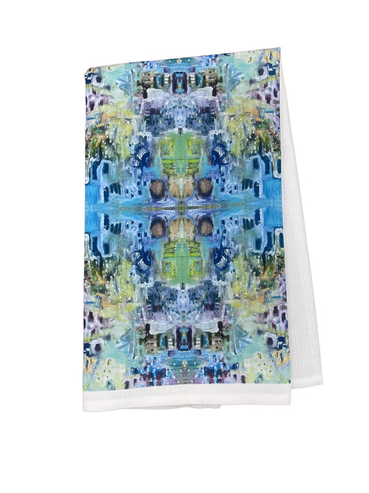Purple Blast tea towel by Tracee Gentry Matthews