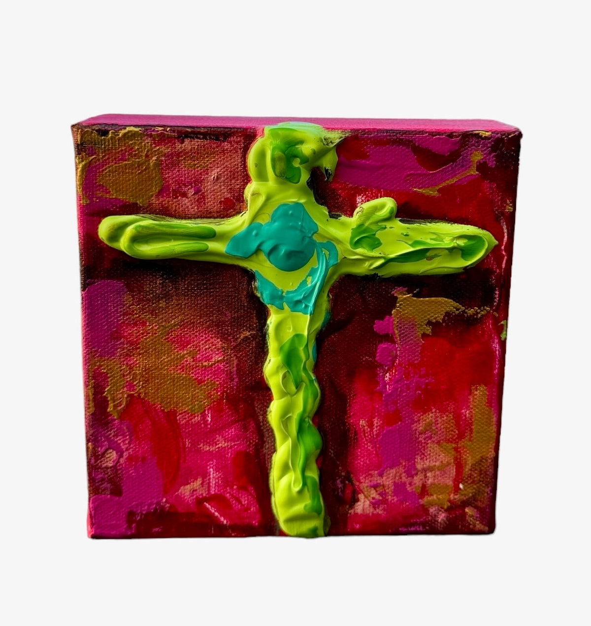 Green Cross on Red