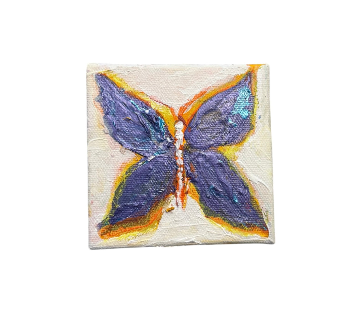 Butterfly, 4x4 inch small original painting by Tracee Gentry Matthews