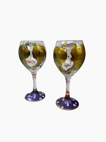 Angel wing wine glasses by Tracee Gentry Matthews, view 3