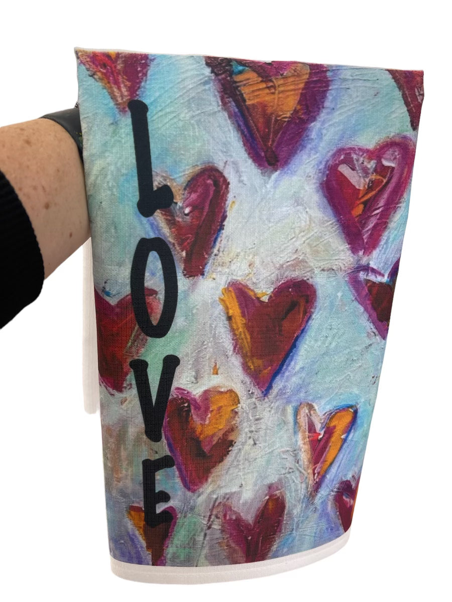Love tea towel by Tracee Gentry Matthews