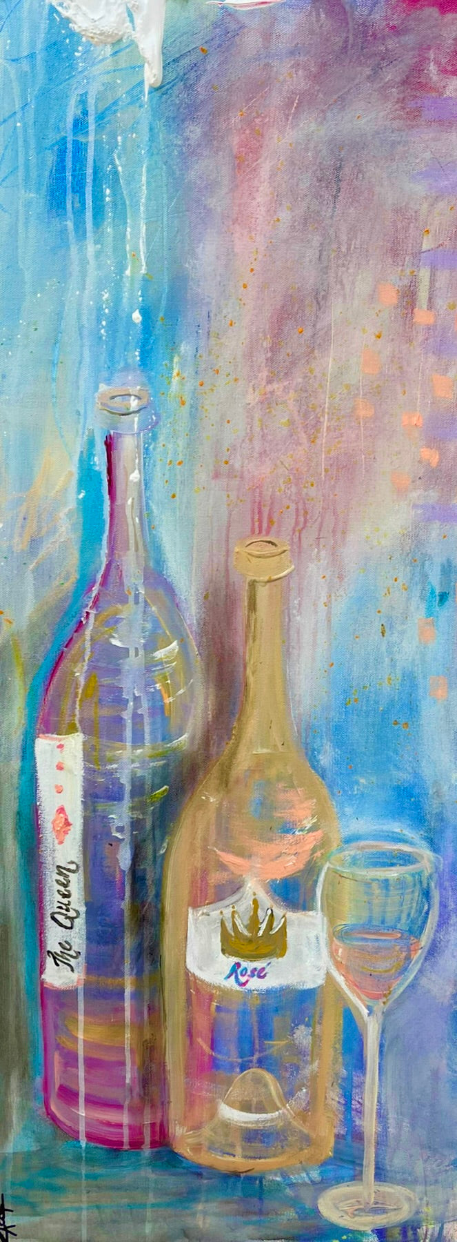 Champagne, 8x10 inch matted canvas print by Tracee Gentry Matthews