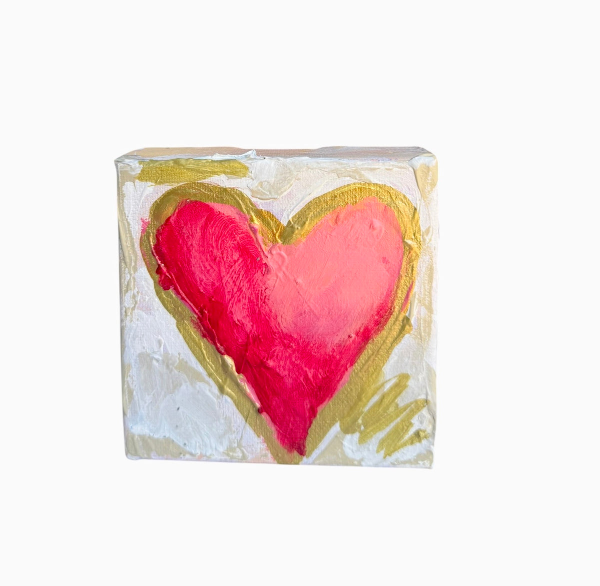 Heart, 4x4 inch small original painting by Tracee Gentry Matthews